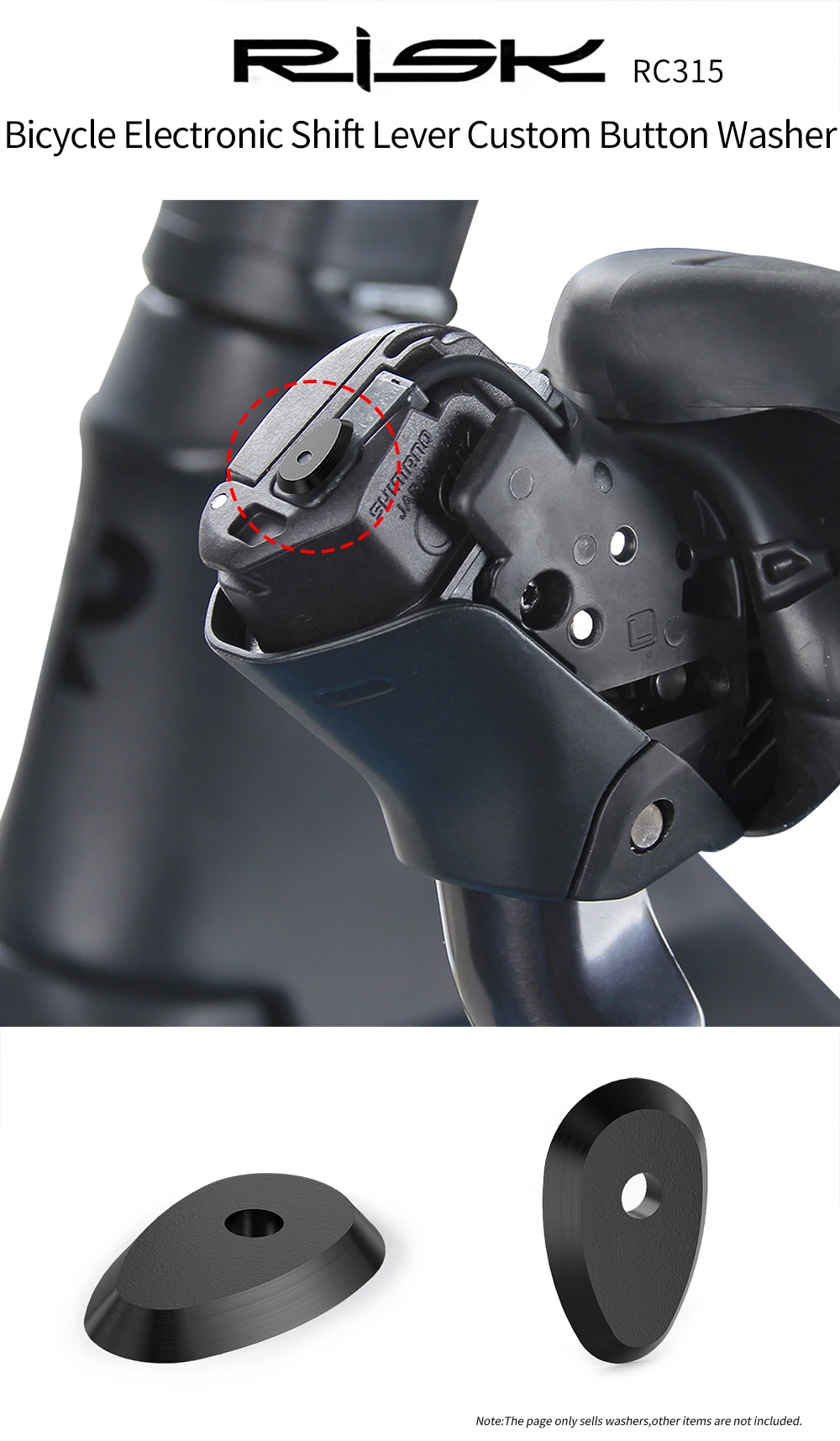 RISK Rennrad Elektronischer Schalthebel Kundenspezifische Tastenscheibe für UT8170 / DA9270 Fahrradschaltauge, 3D-gedruckte Polymer – Detail 1