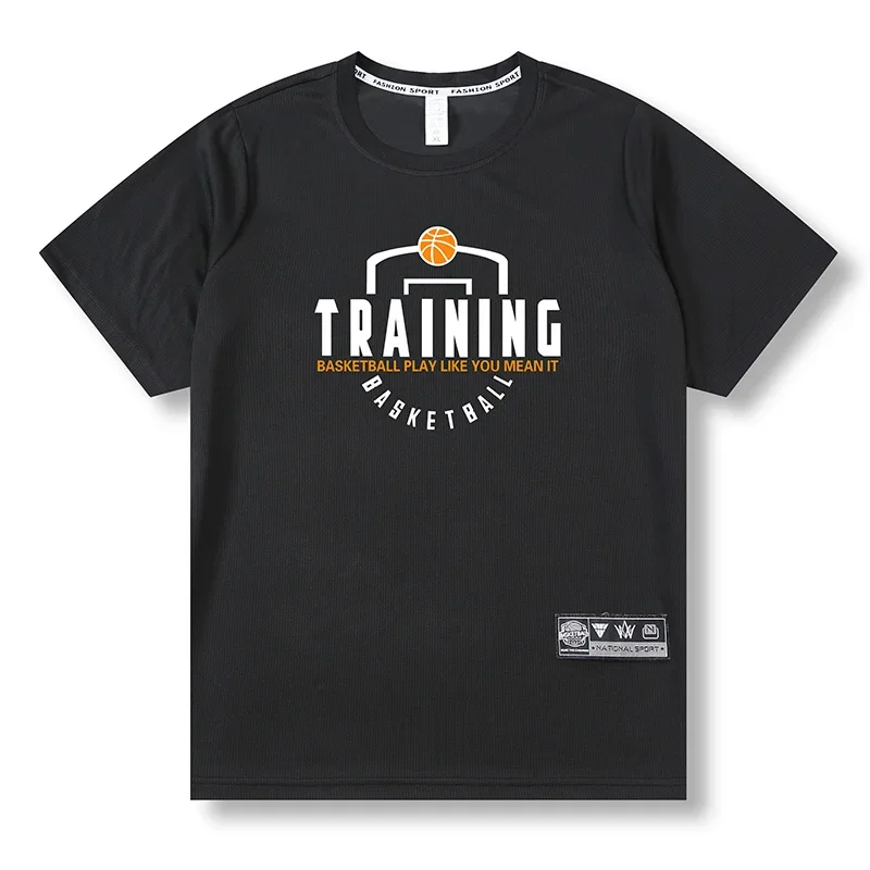 thumbnail image 1 of Camiseta para correr para hombre y mujer, transpirable, de secado rápido, para fitness, baloncesto, tiro, entrenamiento, ropa de ejercicio, camisetas deportivas para gimnasio, 1 of 5