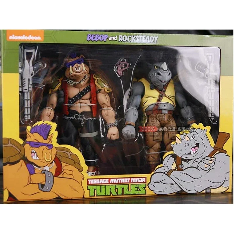 Neca Rocksteady Bebop 2017 Sdcc  ִϸ̼ ׼ ǱԾ, ȭ ǱԾ, PVC   , ҷ 峭, 16cm