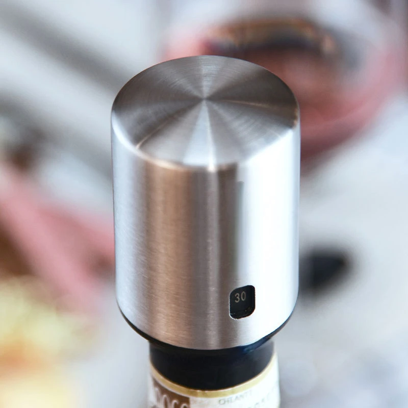 

Stainless steel vacuum memory preservation red wine stopper