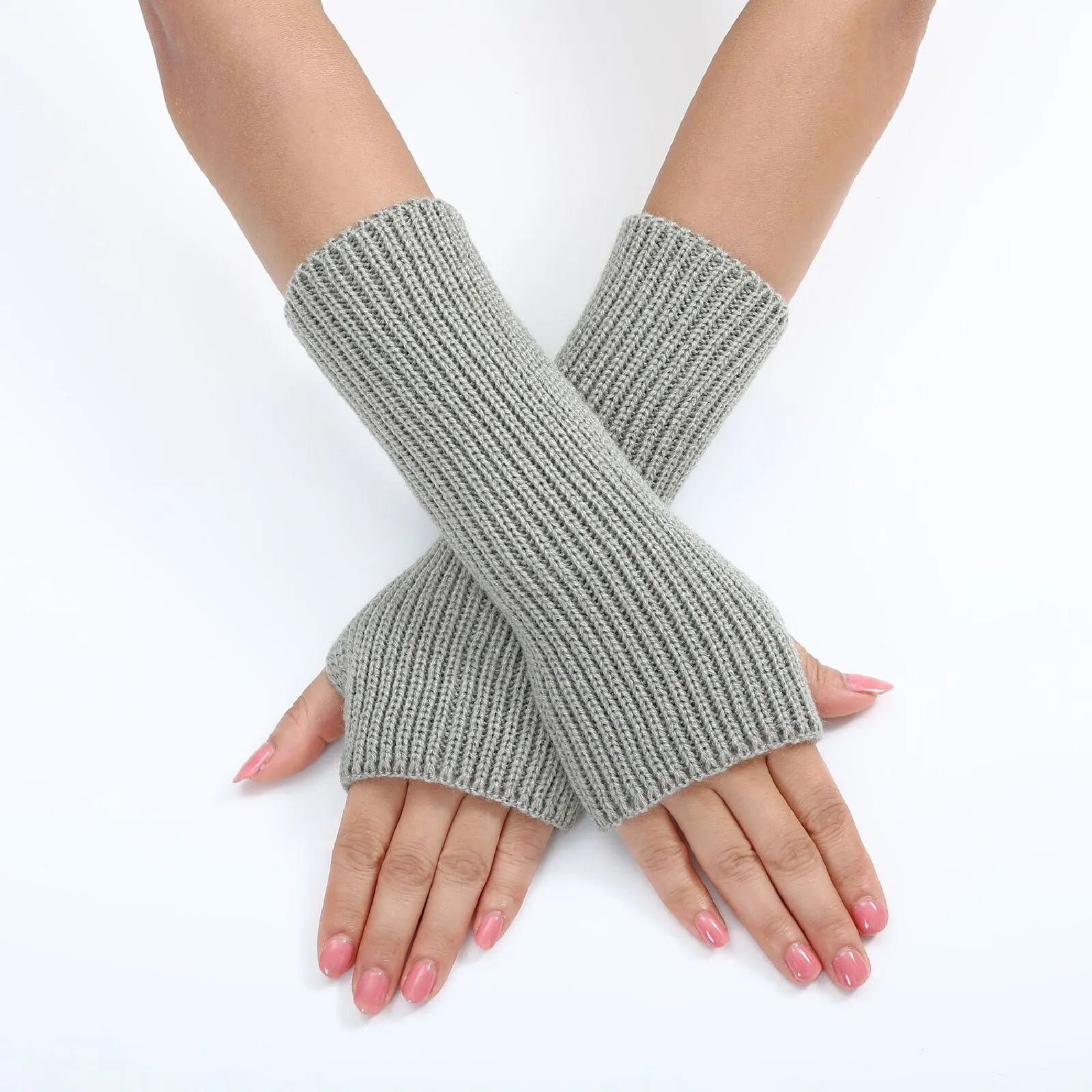 Fingerless Gloves Women Mittens Winter Hand Warmer Knitted Arm Sleeve Half Finger Glove Ladies Punk Gothic Glove перчатки fleece fingerless gloves fingerless gloves half finger gloves winter gloves