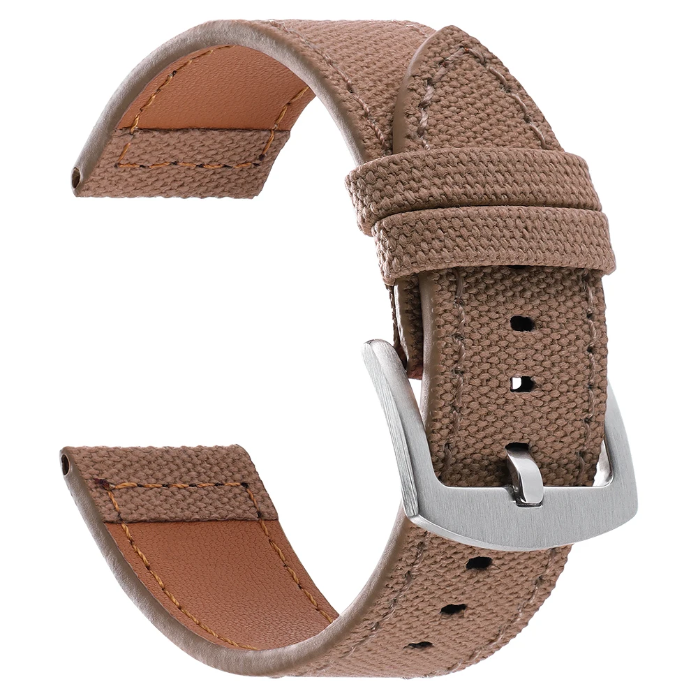 Elegant Universal Canvas Watch Strap - Nylon Leather Bracelet