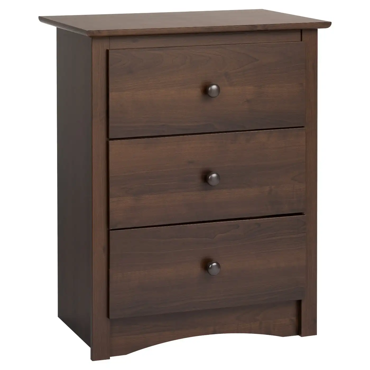 

Prepac Fremont Classic Tall 3-Drawer Bedroom Nightstand, Espresso