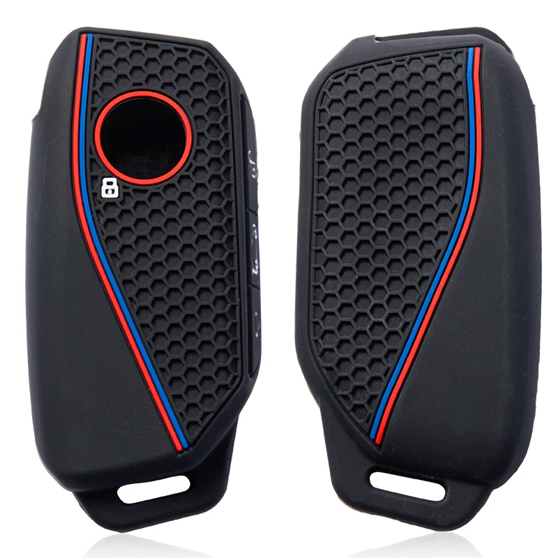 Premium Silicone Alcantara Car Remote Key Case Cover