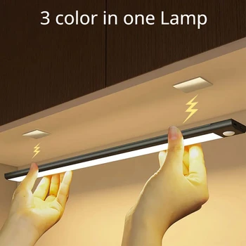 Motion Sensor Light Wireless LED Night Light USB Rechargeable Night Lamp Cabinet Wardrobe Lamp Under Backlight For Kitchen Led 1