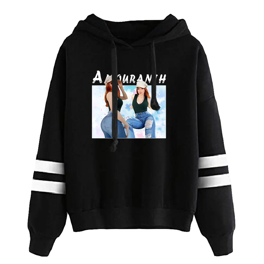 Amouranth Merch Unisex Pocketless Parallel Bars Sleeves Sweatshirts Men Women Hoodie Young Youtuber Fashion Clothes