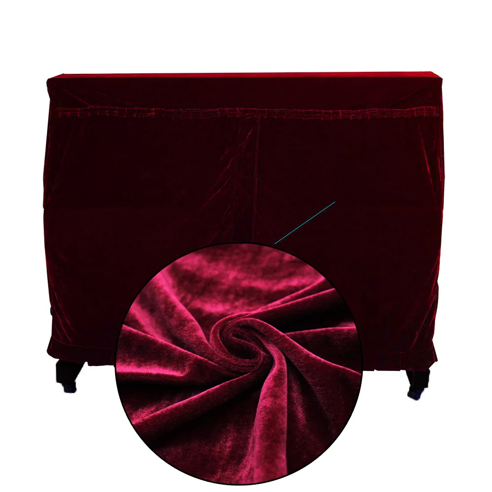 Durable Velvet Piano Cover Full Practical Piano Cover Pleuche Dustproof for Universal Upright Vertical