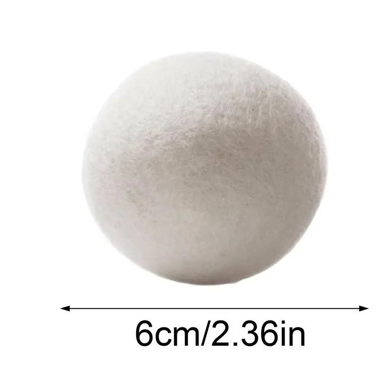 Dryer Wool Balls Drying Time Shortener Set Of 6 Reusable Fabric Softener Ball Reduces Clothing Wrinkles And Saves Drying Time