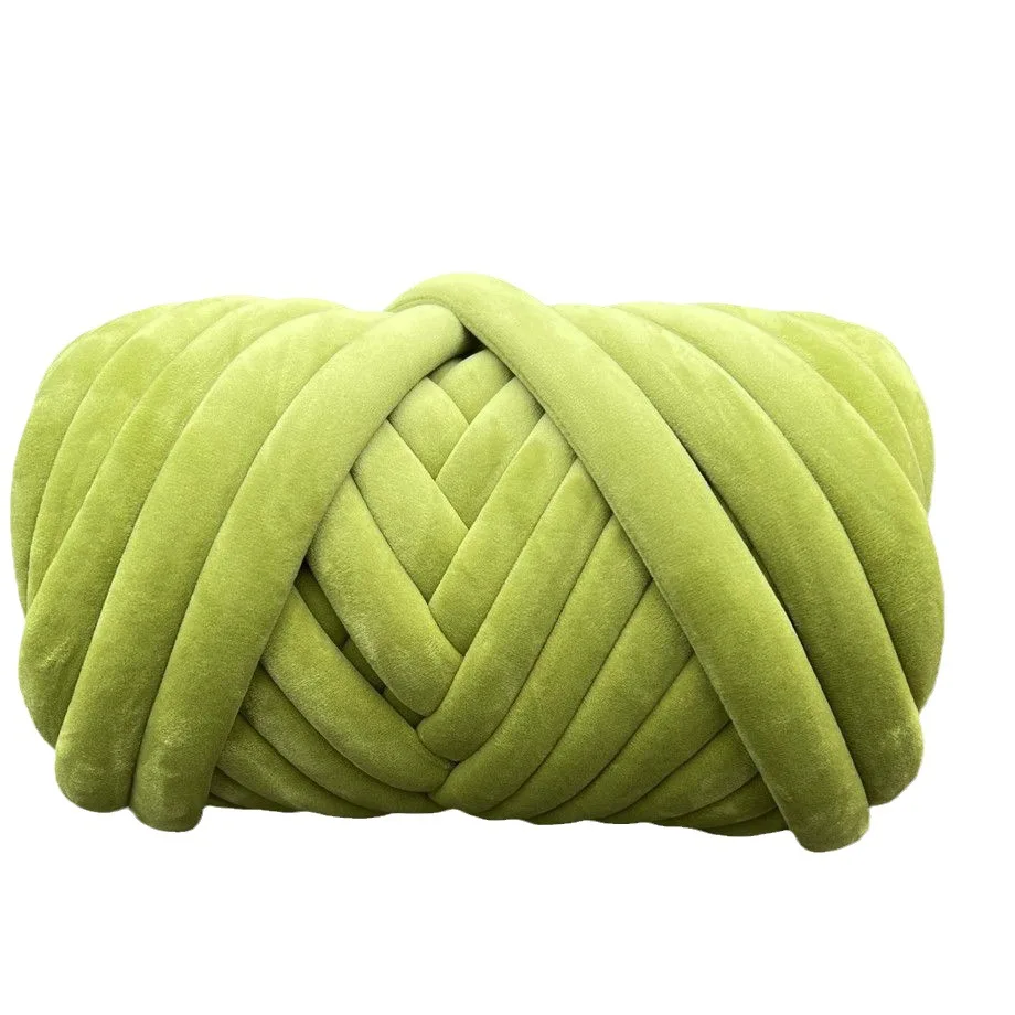0.5KG/0.75KG New DIY crystal velvet filling yarn 3cm thick handmade wool blanket line cloth strip pillow cat nest line 4