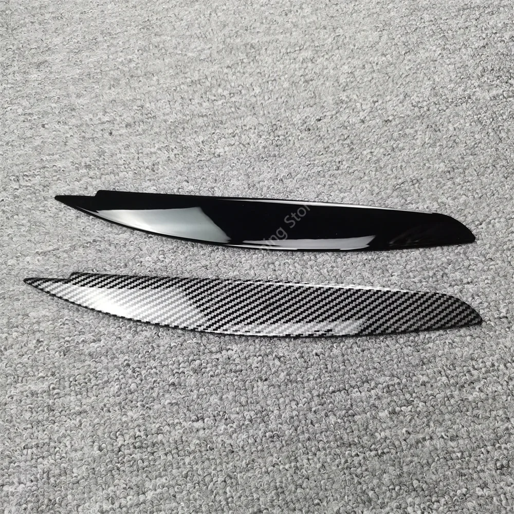 2Pcs ABS Gloss Headlight Evil Eyebrows Eyelids For BMW 1 Series E81 E82 E87 E88 118d 120i 120d 123d 130i M1 2004-2014 3D Sticker 6