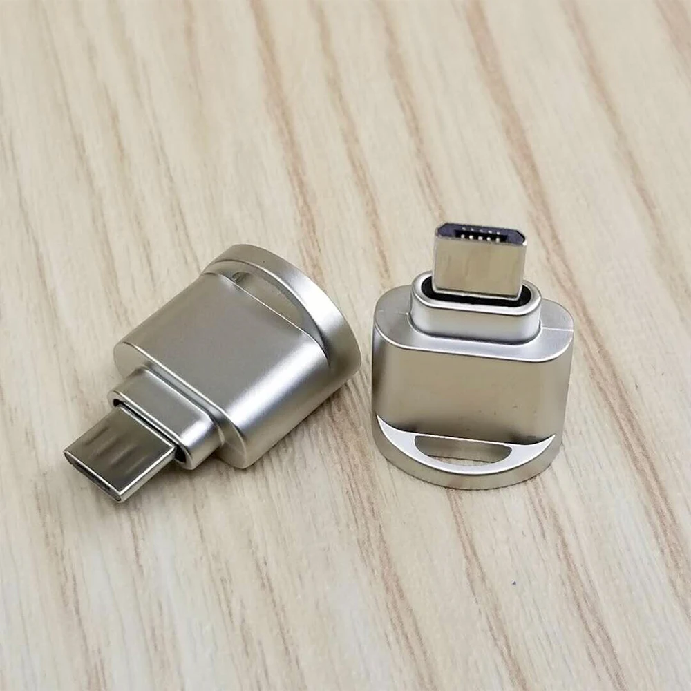 Type C Mini Memory Card Reader OTG Adapter USB Adapter Aluminum Cardreader For Micro SD/TF Microsd Laptop