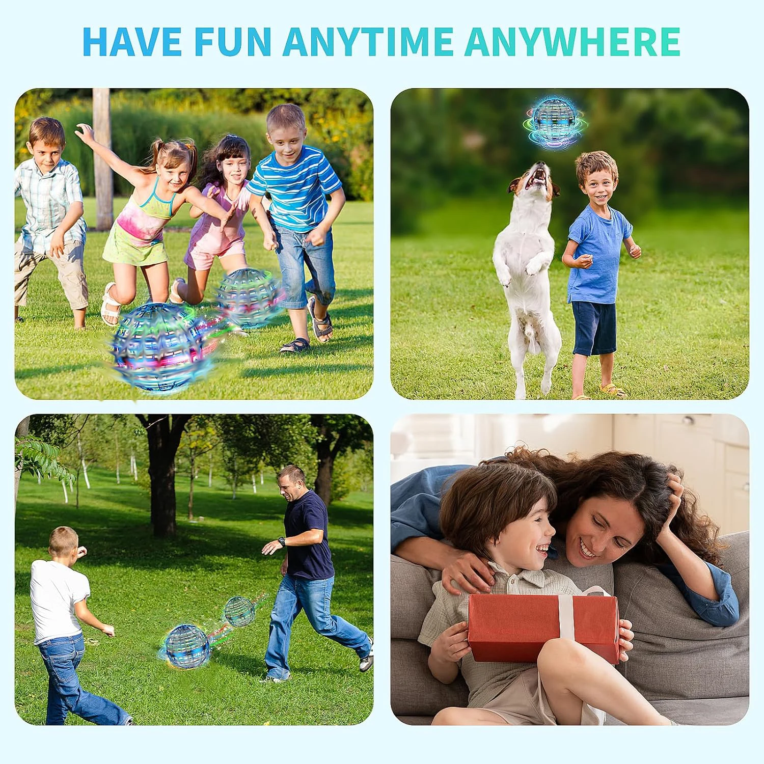 Flying Orb Ball Magic Hover Cosmic Globe RGB Lights For Kids Teens Adults Indoor Outdoor Hand Drone Fidget Toy