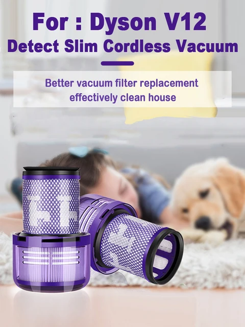  2 PACK Filter Replacement for Dyson V12 Detect Slim Cordless  Vacuum and V12 Slim Vacuums, Compare to Part 971517-01（NOT for SV12 & V15  Vacuum） : Home & Kitchen