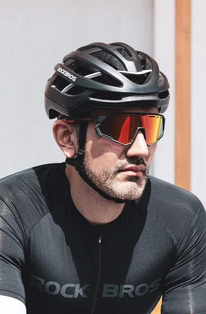  KAPVOE Gafas de ciclismo polarizadas unisex, 3 lentes  intercambiables, marco TR90, almohadilla de nariz ajustable, protección  UV400, rojo : Deportes y Actividades al Aire Libre