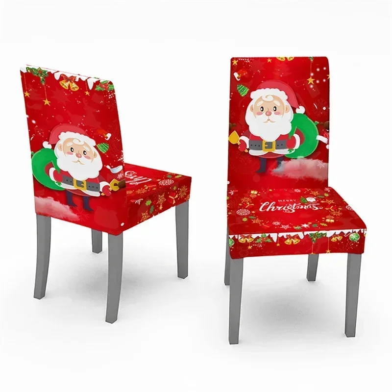 

Эластичные Чехлы для обеденных стульев, рождественские украшения, дизайнерские чехлы, рождественские эластичные Чехлы для кухонных сидений, рождественские аксессуары для дома