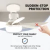 LED 40W Socket Ceiling Fan with Light, 20.5in Screw Ceiling Fans with Lights with Remote, For Bedroom/Garage/Kitchen 6