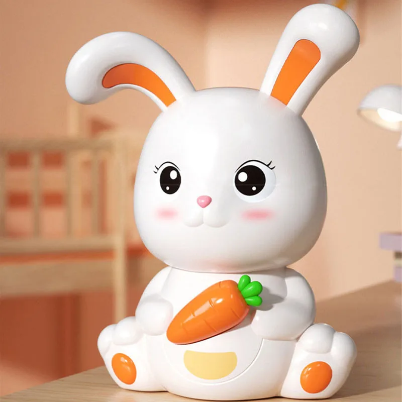 Money Saving Box Piggy Bank Coin Deposit Box Rabbit Plastic Cute Cartoon Unbreakable Money Coin Saving Jar Storage Box Creative Home Decor Kids Birthday Gifts Toy Girls