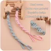 Baby Beech Wood Pentagram Pacifier Clip Handmade Woven Cotton Soother Nipple Chain For Baby Nursing Teether Chewing Toys Gift 5