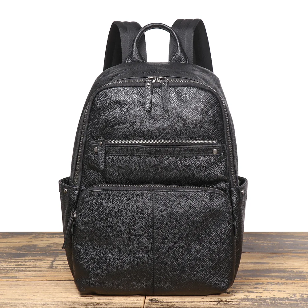 Genuine Leather Backpack for Outdoor Sports, Travel and Business-Large Capacity and Head Layer Cowhide