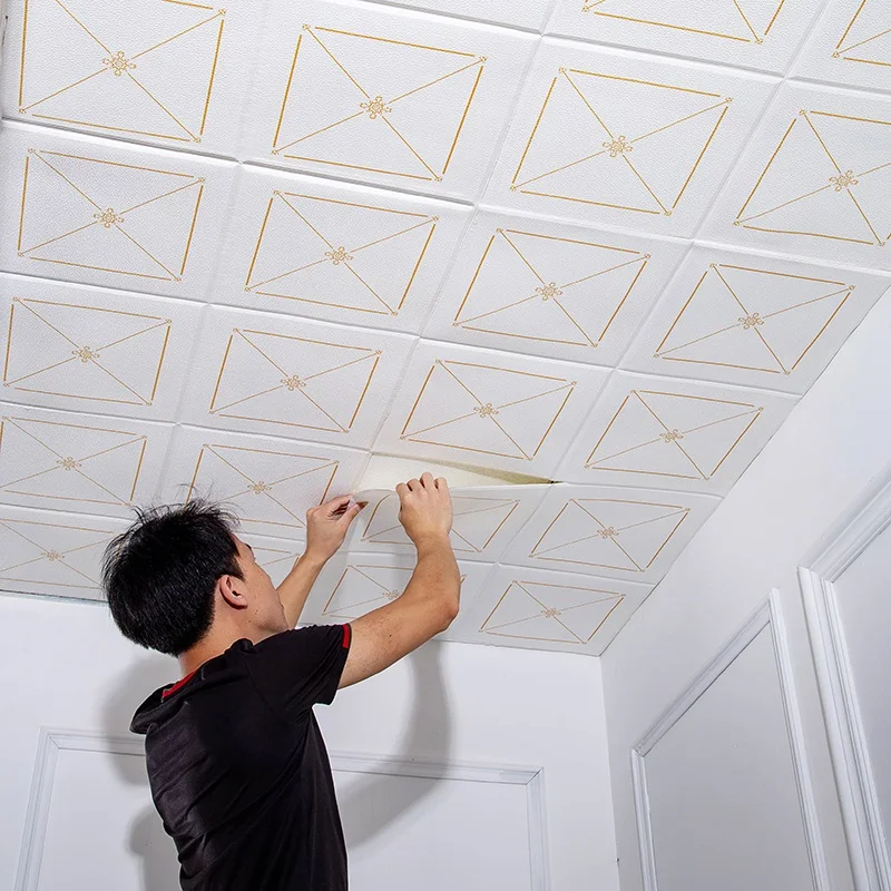 

3D Self-adhesive Stereo Wall Sticker Roof Ceiling Ceiling Sticker Waterproof Wallpaper Wallpaper Bedroom Living Room Wall Decor