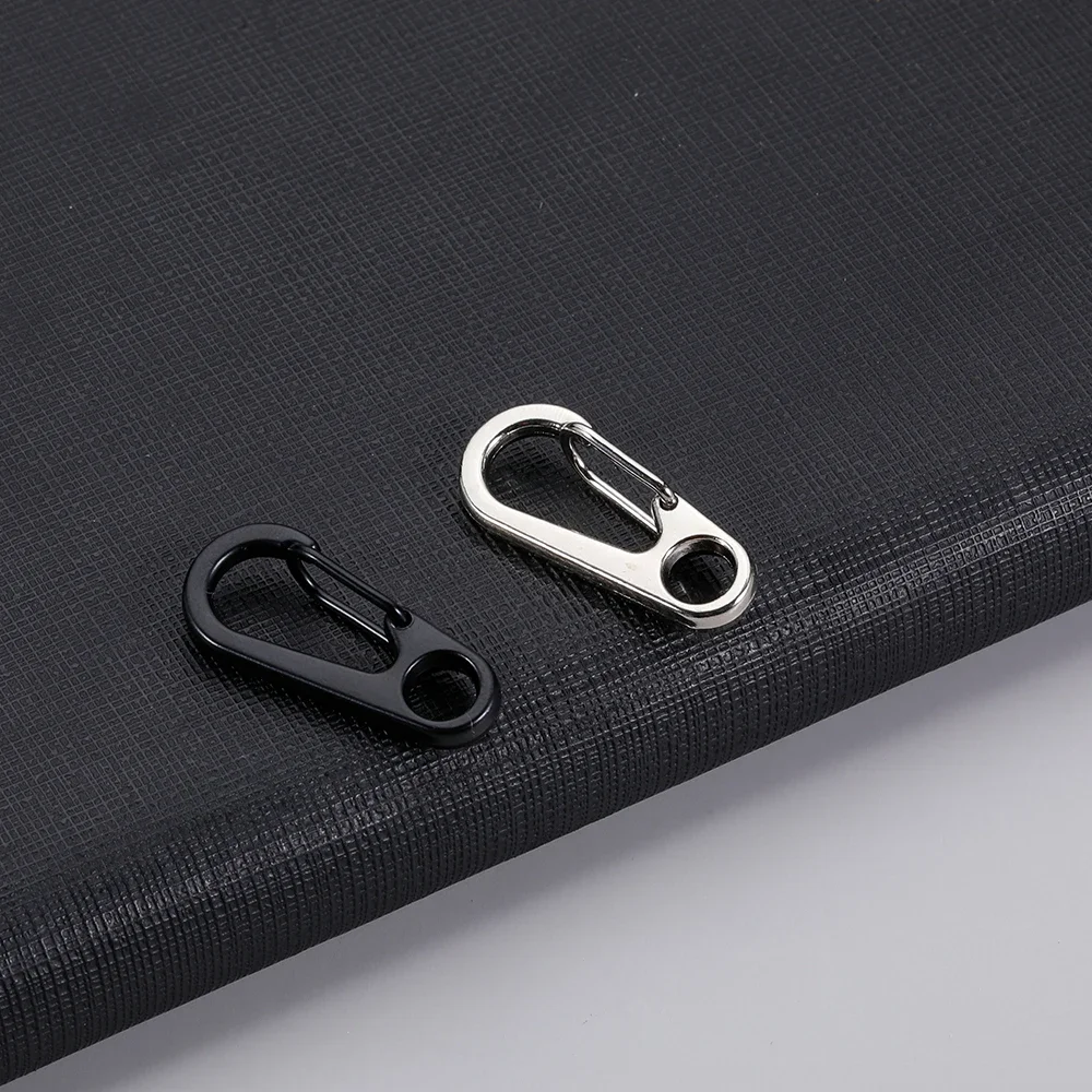 100pcs Lobster Clasp Buckle Keychian Mini Carabiners Outdoor Camping Hiking Buckles Alloy Spring Snap Hooks Keychains Tool Clips