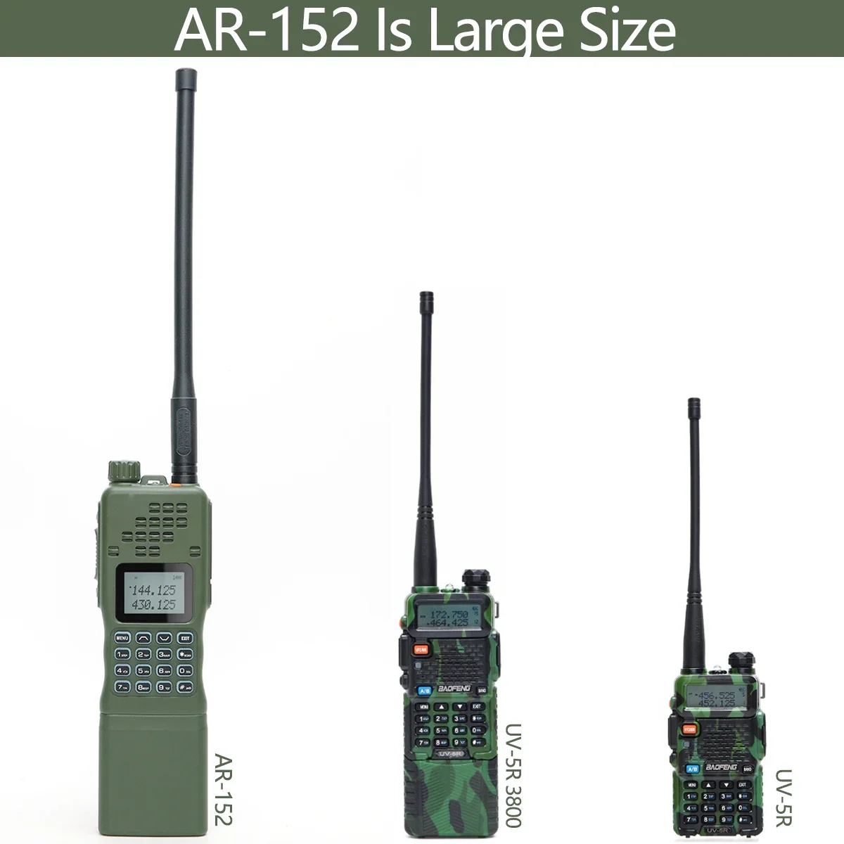 Baofeng AR-152 VHF/UHF Ham Radio 15W Powerful 12000mAh Battery Portable Tactical Game Walkie Talkie AN /PRC-152 Two Way Radio