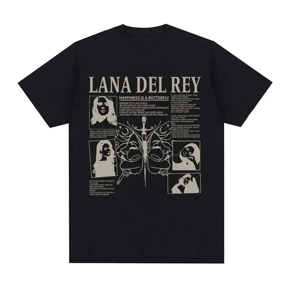 thumbnail image 1 of Camiseta de la cantante Lana Del Rey, camiseta del álbum de música Ultraviolence, camisetas de manga corta vintage de hip hop para hombres y mujeres, ropa urbana gótica, 1 of 5