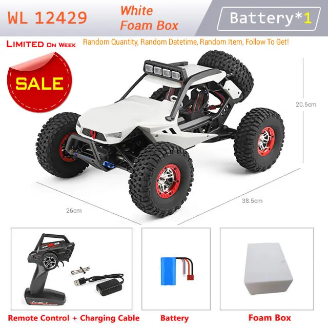 WL 12429 WLtoys 1/12 4WD RC Racing Car High Speed Off-Road