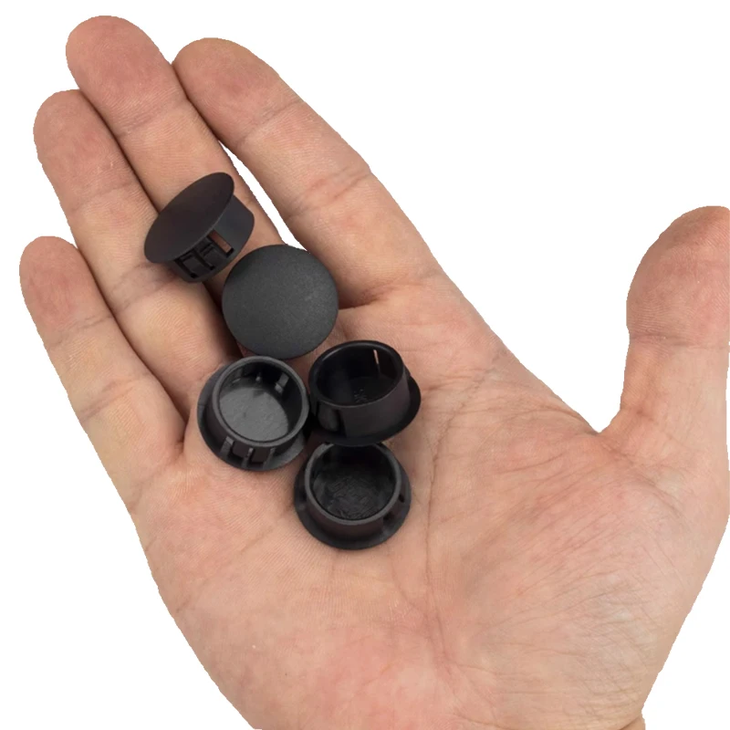 hole plug 10PCS Plastic Plugs Snap-on Hole Black Screw Hole Cap Plug Fastener Cover Locking Plugs White Plastic Plug for Cabinet Furniture