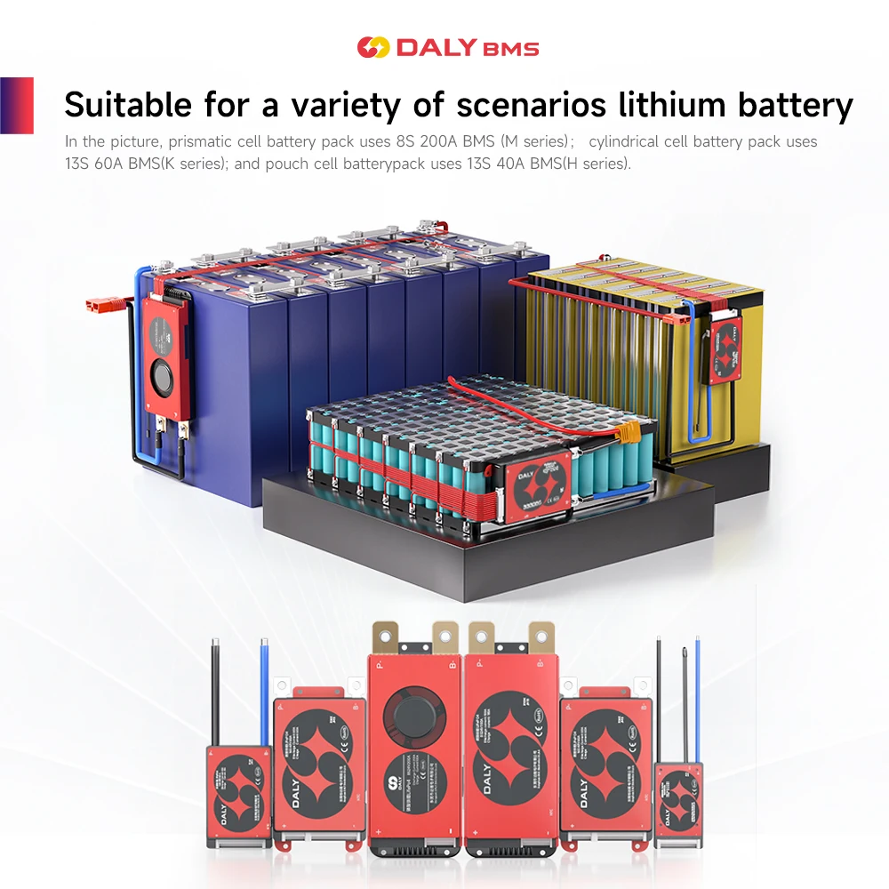 Daly BMS Lifepo4 4S 12V, NTC 4S BMS 보호 회로 20A 40A 60A 100A 150A 200A 12V 24V 36V 48V 60V 72V BMS 배터리