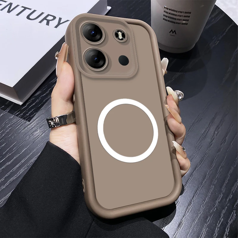Silicone Matte Back Cover with Magnetic Sticker