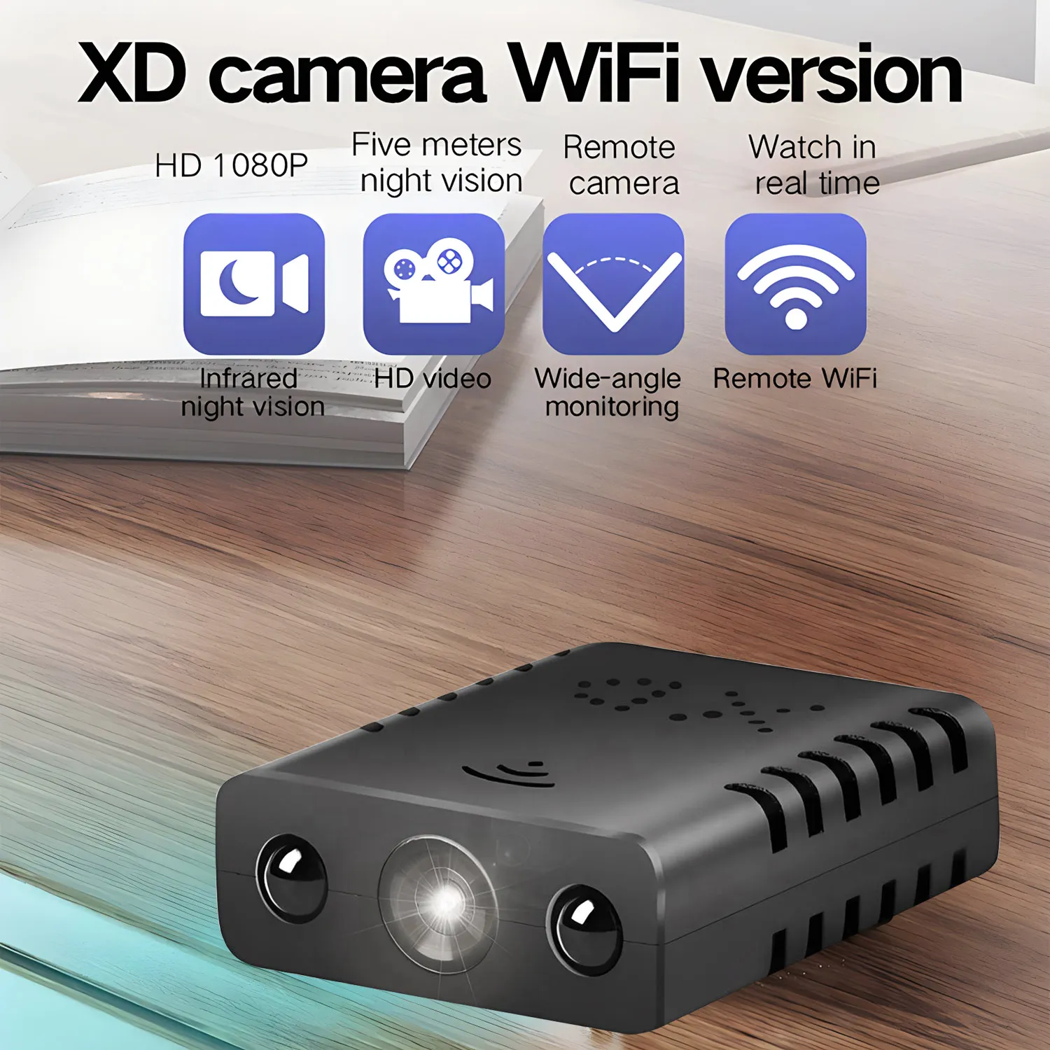 Mini Telecamera Full HD 1080P con Visione Notturna e Rilevamento del Movimento, Micro Cam per Sorveglianza Domestica, Videoregistratore WiFi - immagine 3
