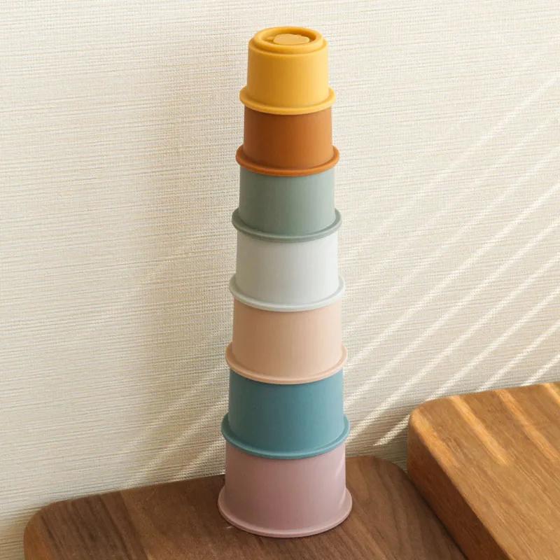 

Silica Gel Animals Stacked Blocks Baby Toy Montessory Materials Sensory Trainning Educational Toys For Children Learning Toys