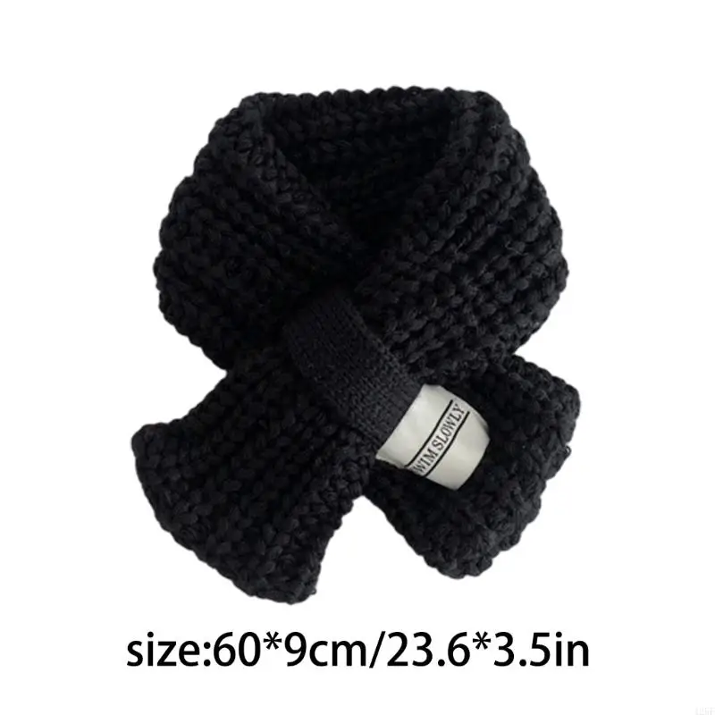 Soft and Warm Kids Scarf Knitted Neck Warmer Cosy Neckerchief Breathable Long Muffler New Year Gift for 3-12T Boys Girls 425F