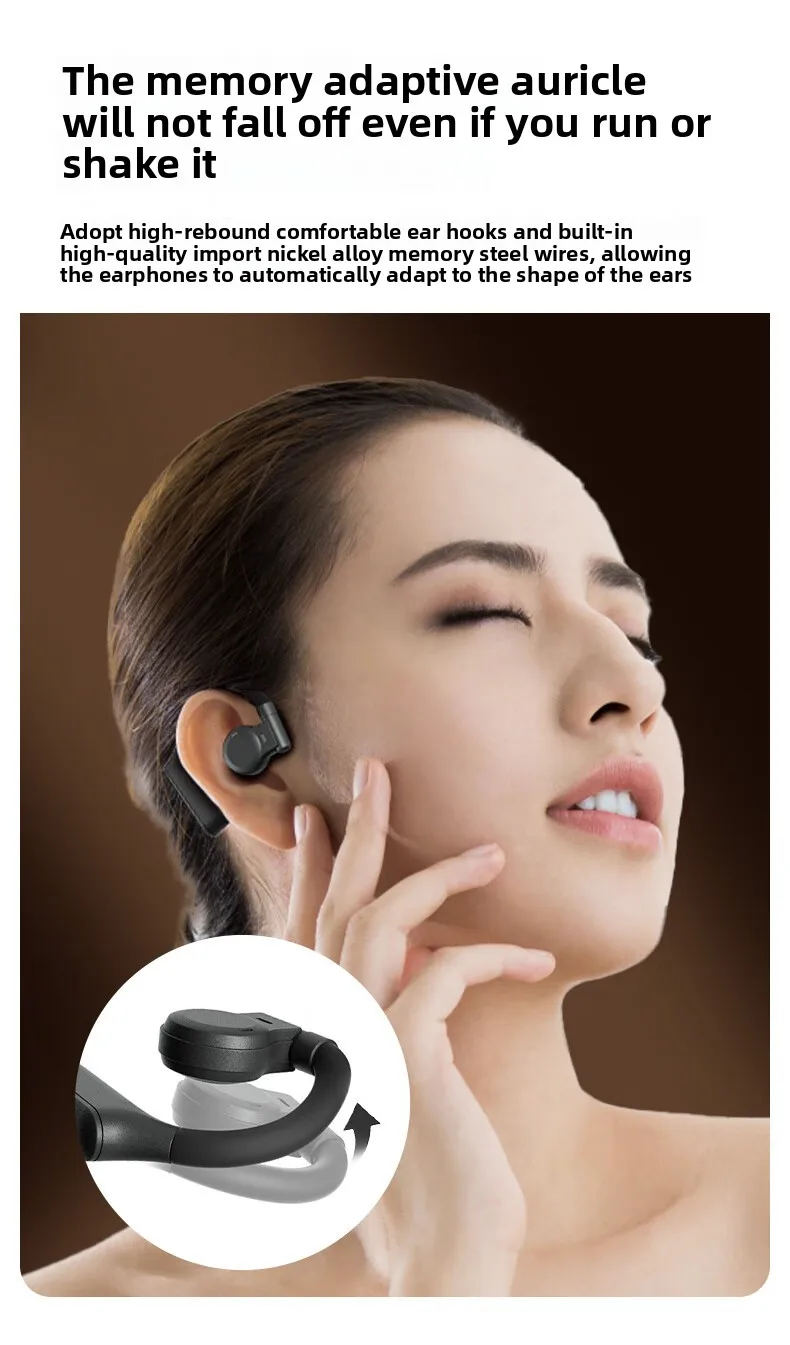 The new cross-border OWS Bluetooth headphones HJ05 feature a metal shell that do