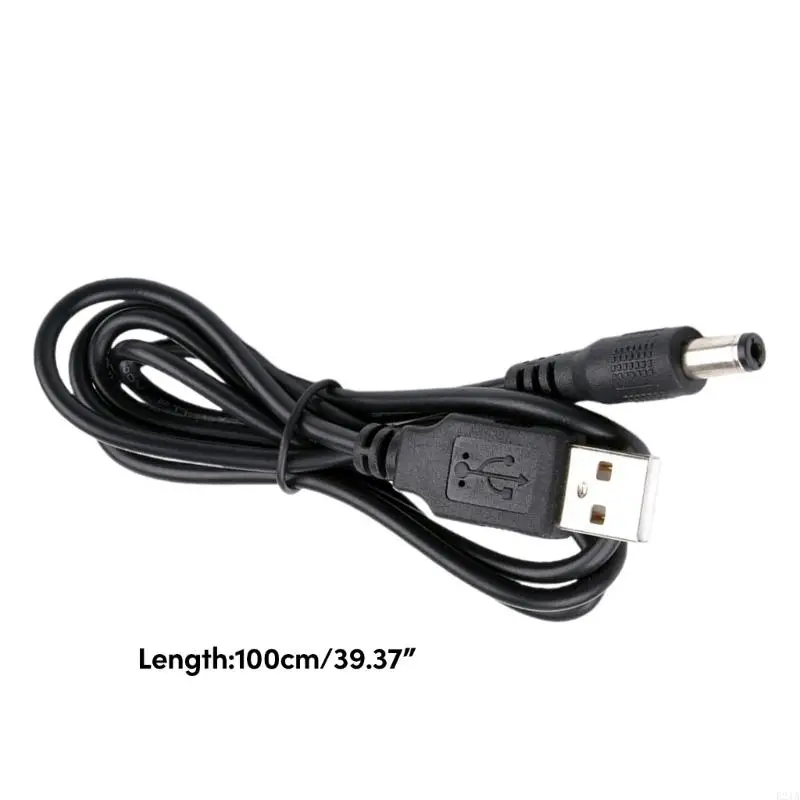 USB DC5.5x2.5mm 전원 케이블 직선 / 곡선 헤드 충전 코드 편리