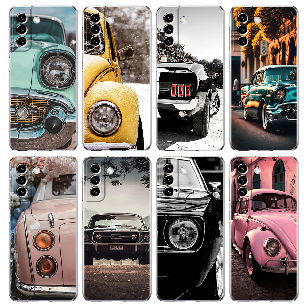 Classic Vintage Retro Car Design Soft Clear Phone Case