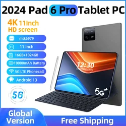 2024 Global Version Original Pad 6 Pro Tablets PC NTK6797 10000mAh Android 13 11 inch 16GB+1024GB 5G HD 4K Screen WIFI Mi