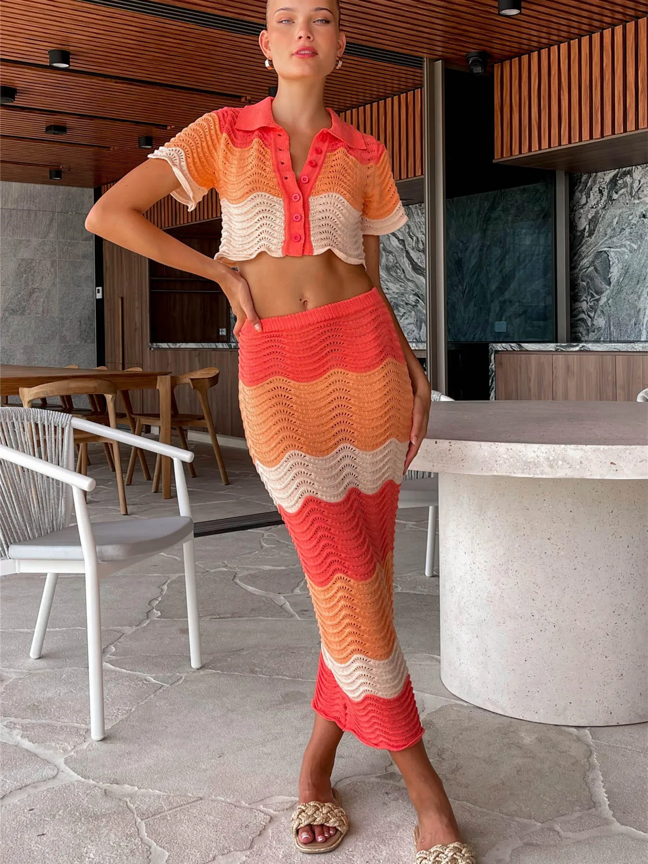 

Комплект женской вязаной крючком юбки hirigin, купальник с вырезами и шнуровкой, накидки, комплект из 2 предметов, пляжная одежда для плавания
