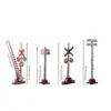 8pcs/lot Miniature Traffic Signs Railroad Scene ABS Plastic Vehicle Toys Railway Train Layout for Diorama 2