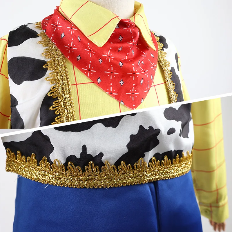 Anime Story Woody Boy Toy Cosplay Costume Cowboy Cos Clothing for Kids 0-6 year Role Playing Performance Costume