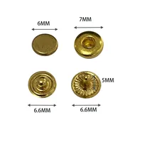 100-500Set Wholesale 6mm Mini Metal Press Studs Sew Button Snap Fasteners Make Doll Clothes Leather DIY Bag Shoes Garment Supply 2