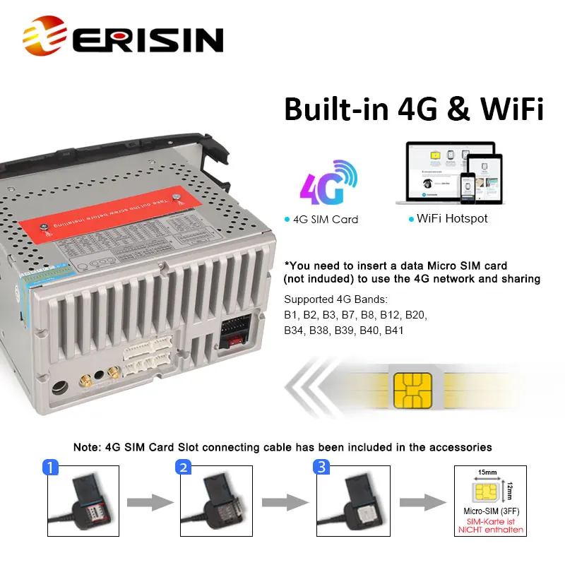 Erisin Ÿ AURIS 2007-2012  Ƽ̵ ÷̾,  ׷, GPS ׺̼, SWC RDS DSP, ȵ̵ ī÷, ES8817A