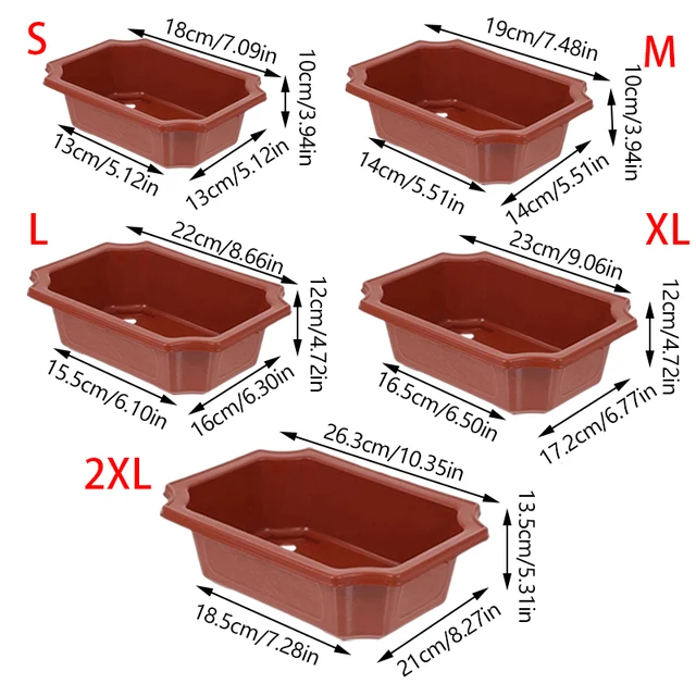 Virágtermesztés Téglalap Alakú Ablak Zamatos Fa Ültetvények Vízelvezető Edény Ültetvény Bonsai Edények Kert Edzőtartály - Image 6