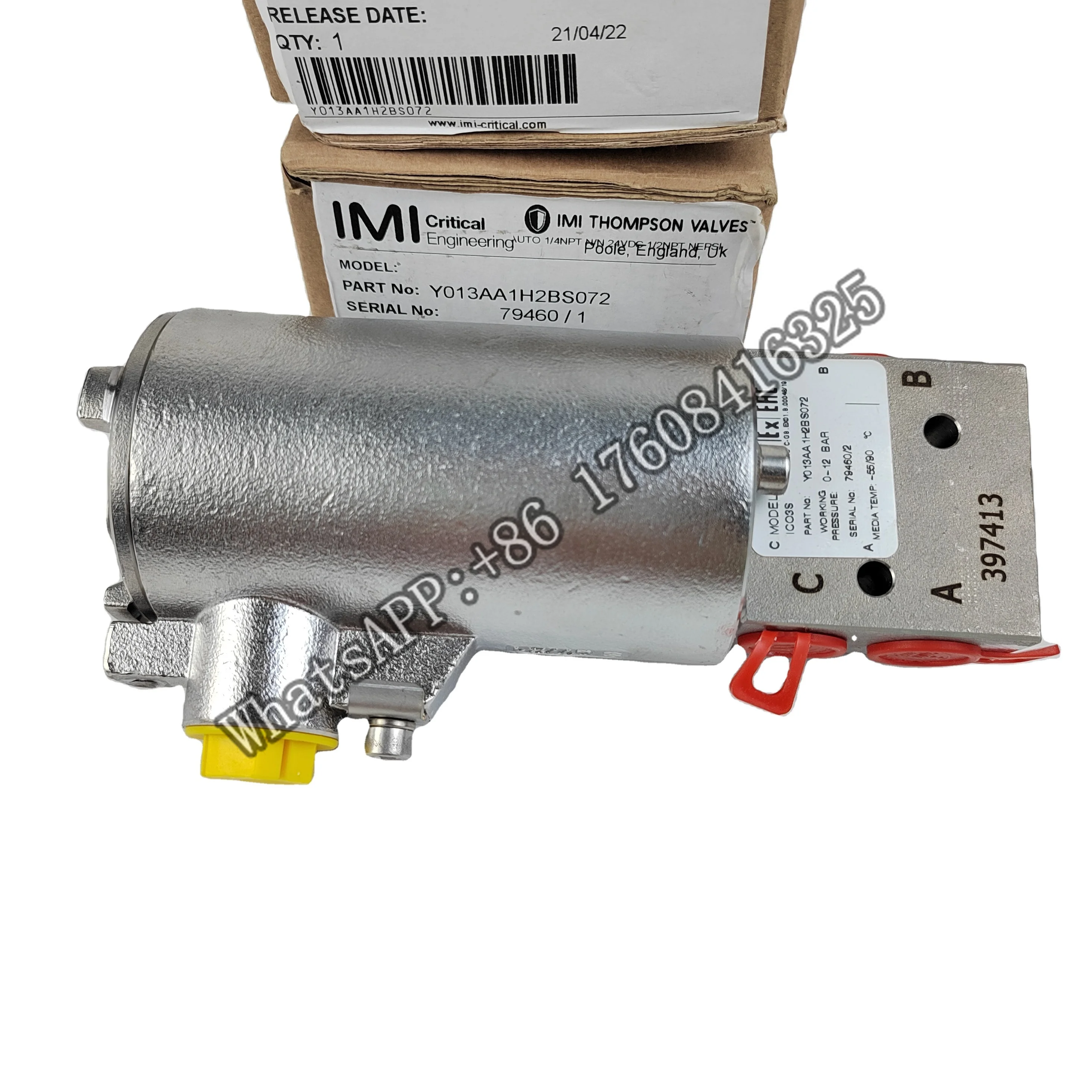 

Direct solenoid operated ICO3S Y013AA1H2BS for herions maxseal norgren valves