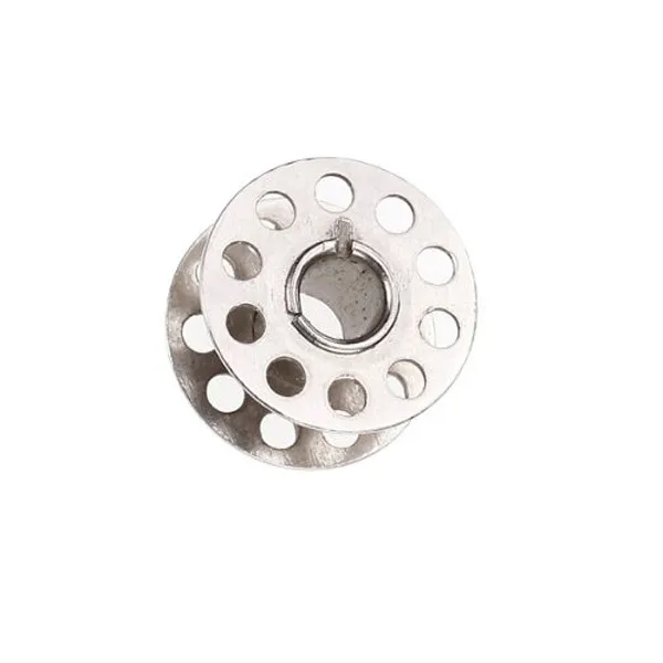 10Pcs 재봉틀 금속 보빈 하드 메탈 20Mm 직경 노치형 센터 대부분의 국내 모델과 호환 가능 실버