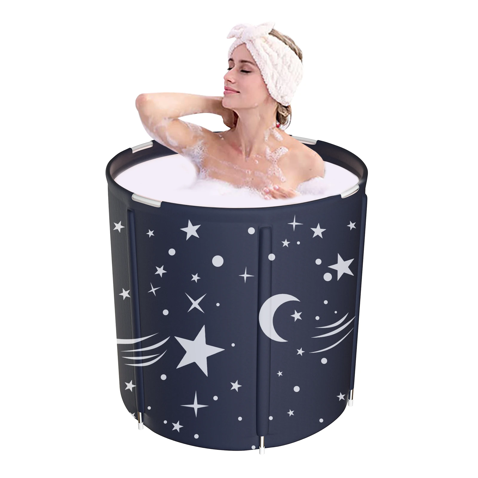 GAPPO Foldable Bathtub Separate Family Bathroom SPA Tub Soaking Standing Bath Tub for Shower Stall