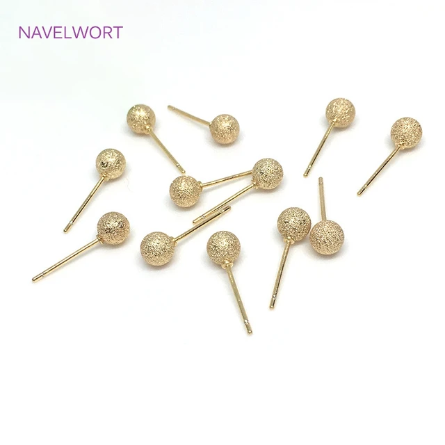 S925 sterling silver needle Stud Earrings Parts For Women Brass Metal  Floral Shape Post Earring Supplies