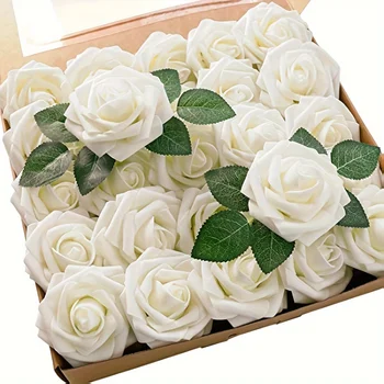 25-Piece Artificial Rose Flower Set 1