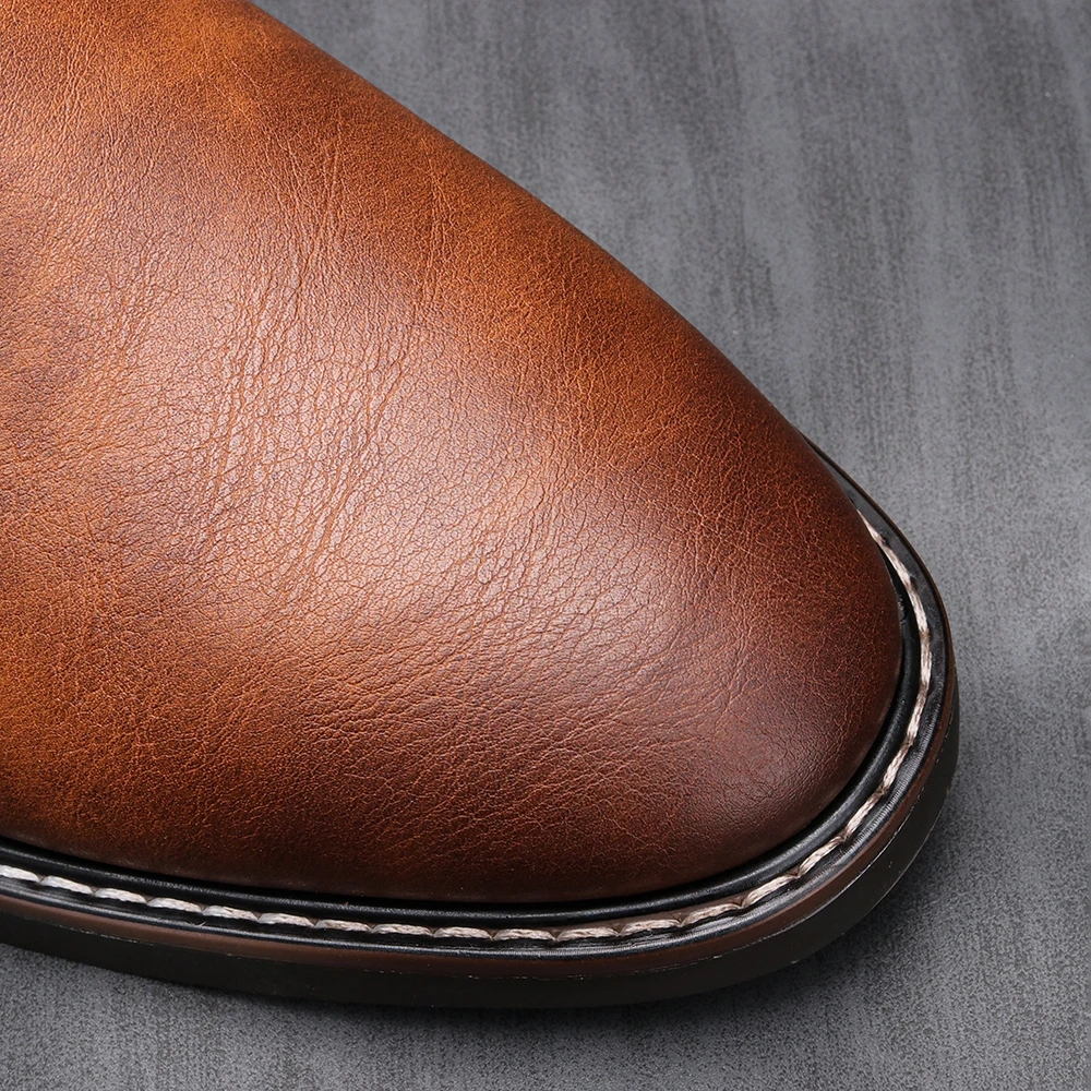 40~46 Chelsea Boots Men Brand Retro Comfortable Fashion Men Boots chelsea boots men leather boots